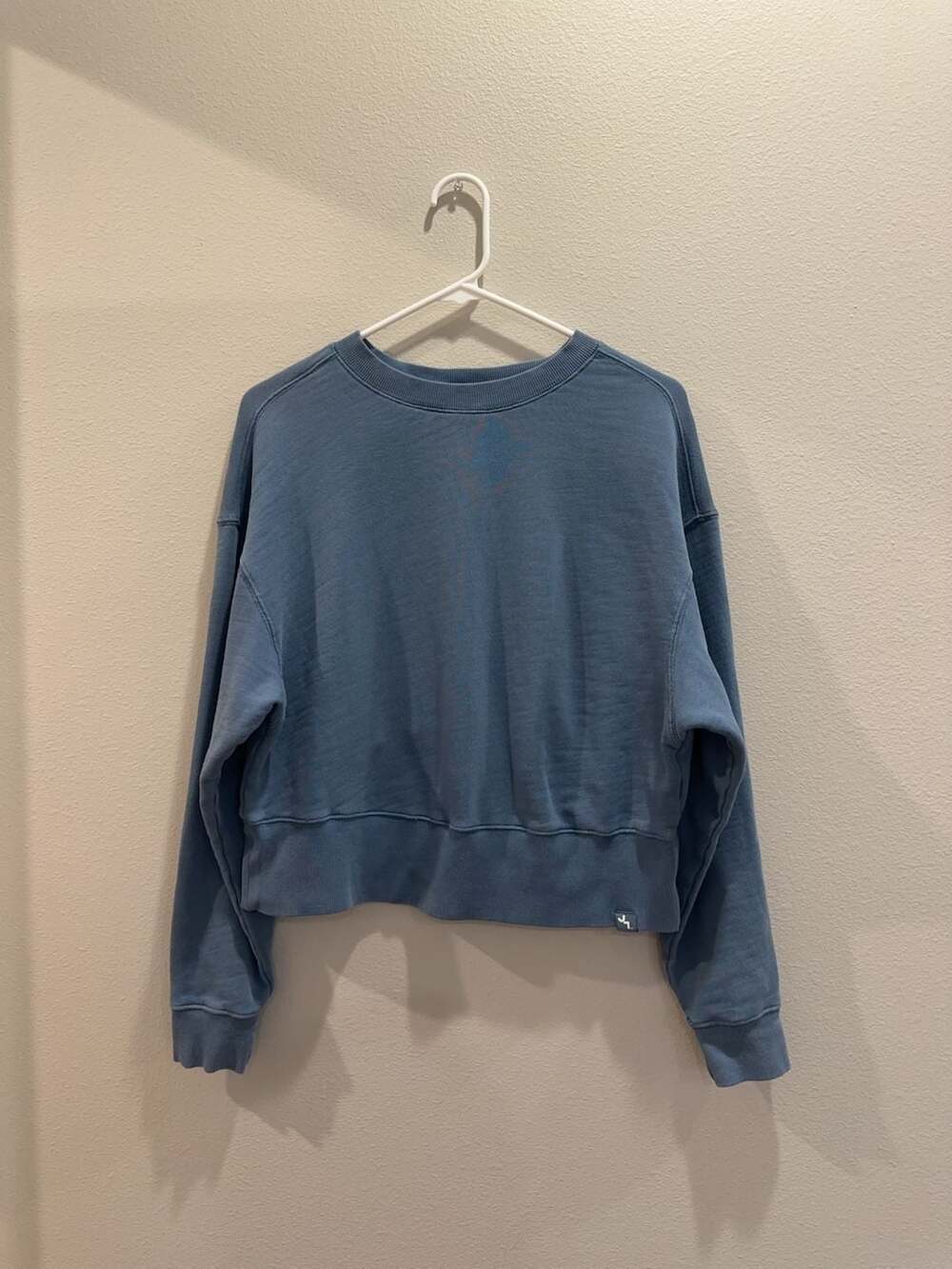 JoyLab Blue Cropped Crewneck Sweatshirt Size S